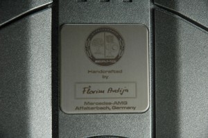 signature plate on the engine cover