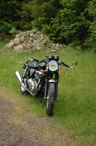 front view of a thruxton